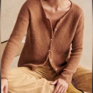 Sézane Gaspard Brown Button-Up Cardigan